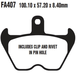 EBC BRAKE PAD SET SINTERED FA407HH